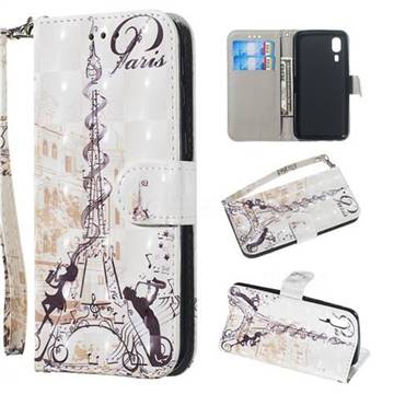 Tower Couple 3D Painted Leather Wallet Phone Case for Samsung Galaxy A2 Core