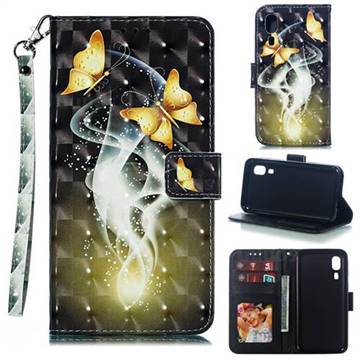 Dream Butterfly 3D Painted Leather Phone Wallet Case for Samsung Galaxy A2 Core