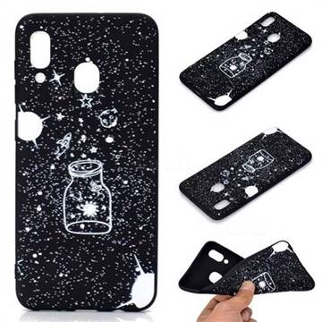 Travel The Universe Chalk Drawing Matte Black TPU Phone Cover for Samsung Galaxy A30