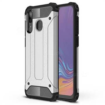King Kong Armor Premium Shockproof Dual Layer Rugged Hard Cover for Samsung Galaxy A30 - White