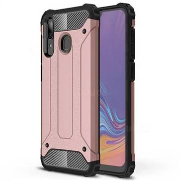 King Kong Armor Premium Shockproof Dual Layer Rugged Hard Cover for Samsung Galaxy A30 - Rose Gold