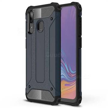 King Kong Armor Premium Shockproof Dual Layer Rugged Hard Cover for Samsung Galaxy A30 - Navy