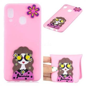 Violet Girl Soft 3D Silicone Case for Samsung Galaxy A30