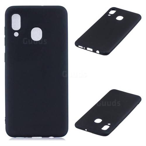 Candy Soft Silicone Protective Phone Case for Samsung Galaxy A30 - Black