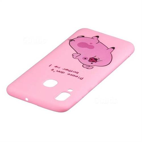 Pink Cute Pig Soft Kiss Candy Hand Strap Silicone Case for Samsung