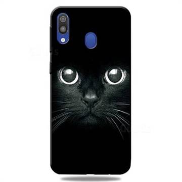 Bearded Feline 3D Embossed Relief Black TPU Cell Phone Back Cover for Samsung Galaxy A30