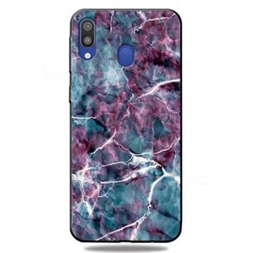 Marble 3D Embossed Relief Black TPU Cell Phone Back Cover for Samsung Galaxy A30