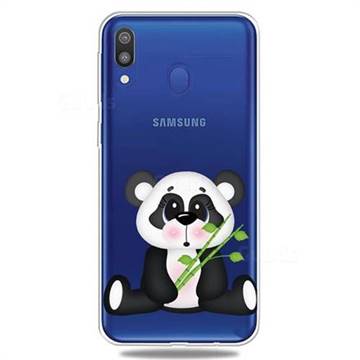 Bamboo Panda Clear Varnish Soft Phone Back Cover for Samsung Galaxy A30