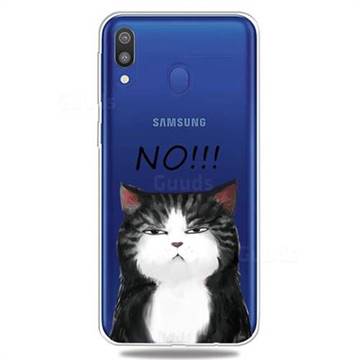 Cat Say No Clear Varnish Soft Phone Back Cover for Samsung Galaxy A30