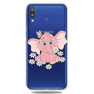Tiny Pink Elephant Clear Varnish Soft Phone Back Cover for Samsung Galaxy A30