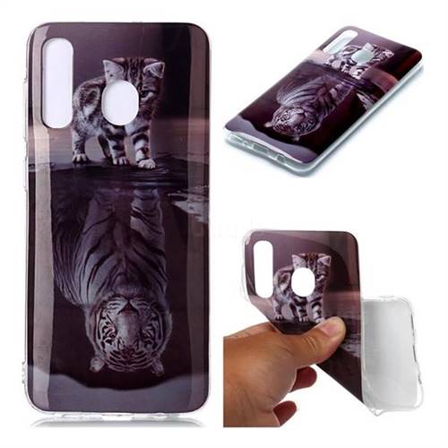 Cat and Tiger Soft TPU Cell Phone Back Cover for Samsung Galaxy A30
