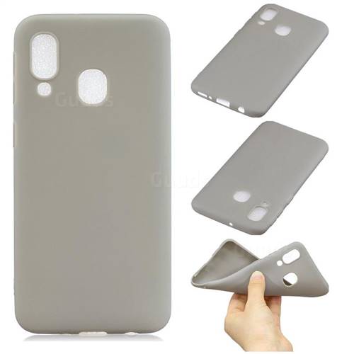 Candy Soft Silicone Phone Case for Samsung Galaxy A30 - Gray