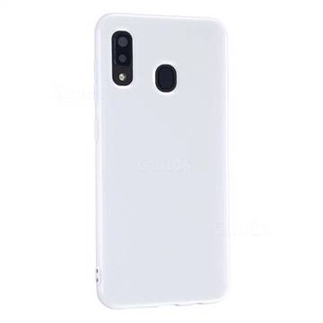 2mm Candy Soft Silicone Phone Case Cover for Samsung Galaxy A30 - White