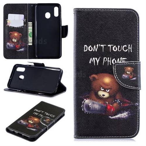 Chainsaw Bear Leather Wallet Case for Samsung Galaxy A30