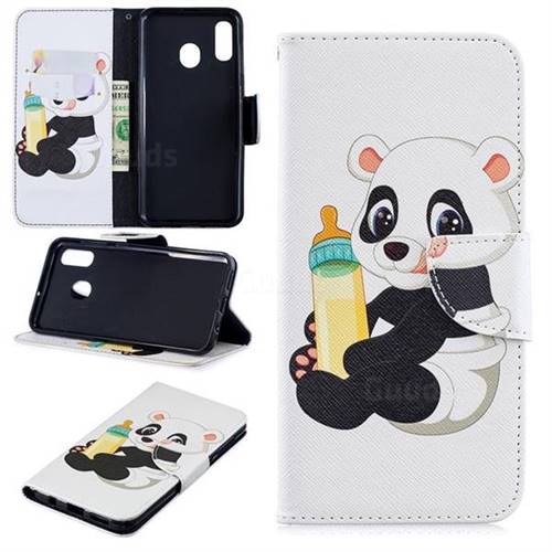 Baby Panda Leather Wallet Case for Samsung Galaxy A30