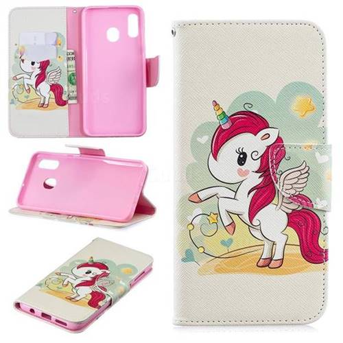 Cloud Star Unicorn Leather Wallet Case for Samsung Galaxy A30
