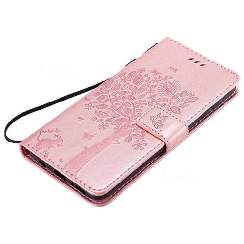 Embossing Butterfly Tree Leather Wallet Case For Samsung Galaxy A30 Rose Pink Galaxy A30 7065