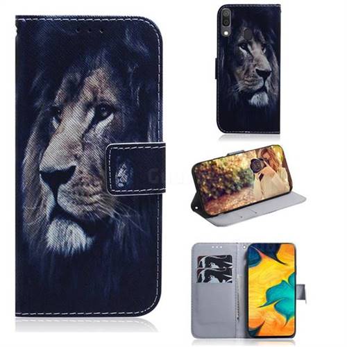 Lion Face PU Leather Wallet Case for Samsung Galaxy A30