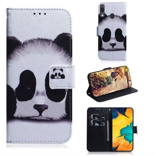 Sleeping Panda PU Leather Wallet Case for Samsung Galaxy A30