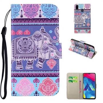 Totem Elephant PU Leather Wallet Phone Case Cover for Samsung Galaxy A30