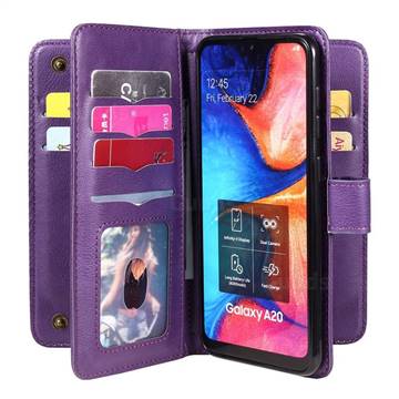 Multi Function Ten Card Slots And Photo Frame Pu Leather Wallet Phone Case Cover For Samsung 