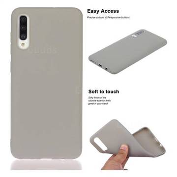 Soft Matte Silicone Phone Cover for Samsung Galaxy A30s - Gray