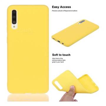 Soft Matte Silicone Phone Cover for Samsung Galaxy A30s - Yellow