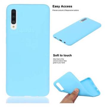 Soft Matte Silicone Phone Cover for Samsung Galaxy A30s - Sky Blue
