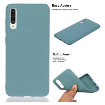 Soft Matte Silicone Phone Cover for Samsung Galaxy A30s - Lake Blue