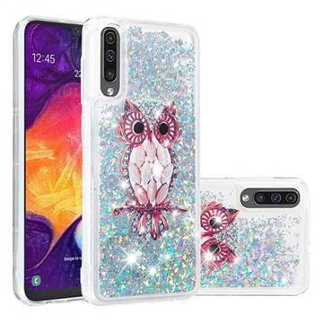 Seashell Owl Dynamic Liquid Glitter Quicksand Soft TPU Case for Samsung Galaxy A30s