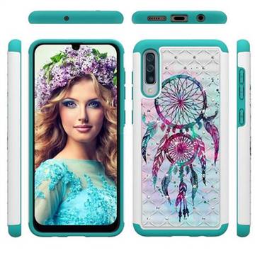 Color Drops Wind Chimes Studded Rhinestone Bling Diamond Shock Absorbing Hybrid Defender Rugged Phone Case Cover for Samsung Galaxy A30s