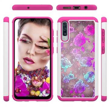 peony Flower Shock Absorbing Hybrid Defender Rugged Phone Case Cover for Samsung Galaxy A30s