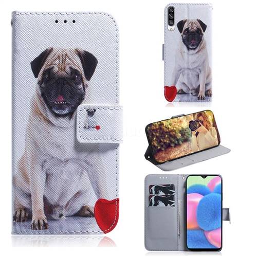 Pug Dog PU Leather Wallet Case for Samsung Galaxy A30s