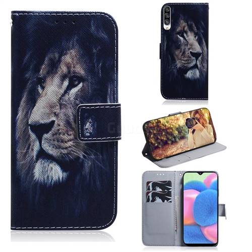 Lion Face PU Leather Wallet Case for Samsung Galaxy A30s