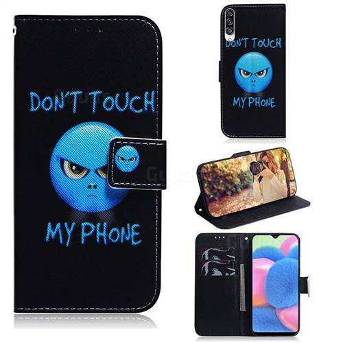 Not Touch My Phone PU Leather Wallet Case for Samsung Galaxy A30s