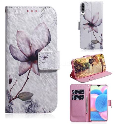 Magnolia Flower PU Leather Wallet Case for Samsung Galaxy A30s