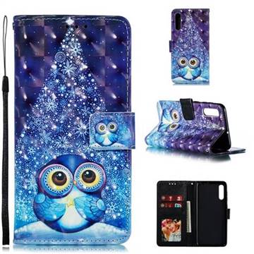 Stage Owl 3D Painted Leather Phone Wallet Case for Samsung Galaxy A30s
