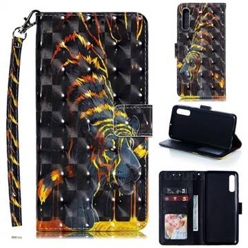 Tiger Totem 3D Painted Leather Phone Wallet Case for Samsung Galaxy A30s