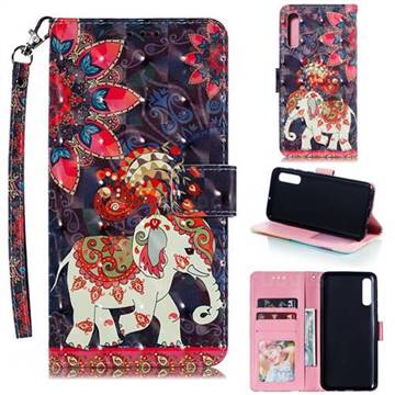 Phoenix Elephant 3D Painted Leather Phone Wallet Case for Samsung Galaxy A30s