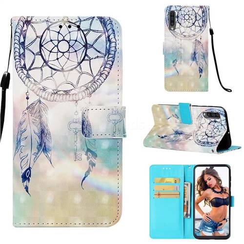 Fantasy Campanula 3D Painted Leather Wallet Case for Samsung Galaxy A30s