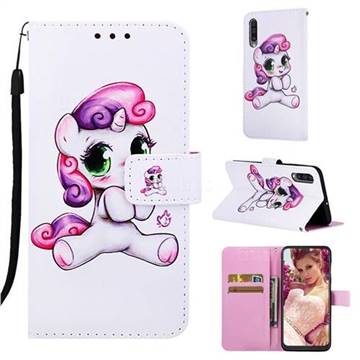 Playful Pony Matte Leather Wallet Phone Case for Samsung Galaxy A30s