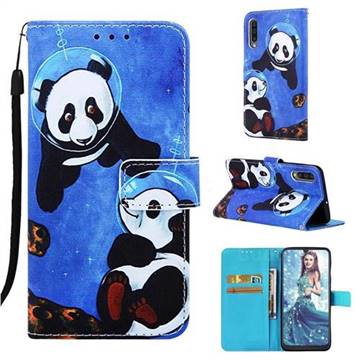 Undersea Panda Matte Leather Wallet Phone Case for Samsung Galaxy A30s