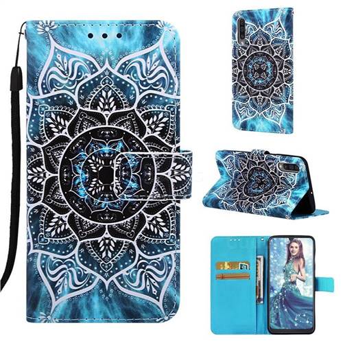 Underwater Mandala Matte Leather Wallet Phone Case for Samsung Galaxy A30s