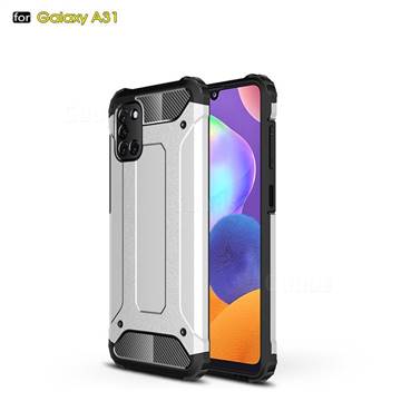 King Kong Armor Premium Shockproof Dual Layer Rugged Hard Cover for Samsung Galaxy A31 - White