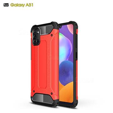 King Kong Armor Premium Shockproof Dual Layer Rugged Hard Cover for Samsung Galaxy A31 - Big Red