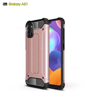 King Kong Armor Premium Shockproof Dual Layer Rugged Hard Cover for Samsung Galaxy A31 - Rose Gold