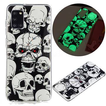 Red-eye Ghost Skull Noctilucent Soft TPU Back Cover for Samsung Galaxy A31