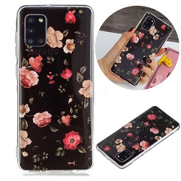 Rose Flower Noctilucent Soft TPU Back Cover for Samsung Galaxy A31