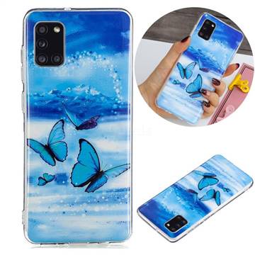 Flying Butterflies Noctilucent Soft TPU Back Cover for Samsung Galaxy A31