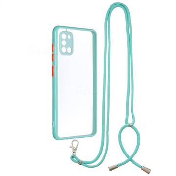 Necklace Cross-body Lanyard Strap Cord Phone Case Cover for Samsung Galaxy A31 - Blue